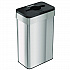 Open Top Trash Can with Color-Coded Lid, 21 gal, Plastic/Stainless Steel, Silver/Black (HLS21UOTTRS)