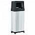 Dual Push Door Trash Can, 24 gal, Stainless Steel, Silver/Black (HLS24DPO)