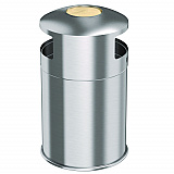 Extra-Large Dual Side-Entry Trash Can, Outdoor, 50 gal, Stainless Steel, Silver (HLS50DSO)