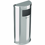 Side-Entry Trash Can with Wall Mount, 9 gal, Stainless Steel, Silver (HLSC01G09A)