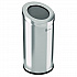 Beveled Open Top Trash Can, 15 gal, Stainless Steel, Silver (HLSC04G15A)