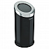 Beveled Open Top Trash Can, 15 gal, Stainless Steel, Black (HLSC04G15B)