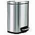 Fire-Resistant Step Pedal Trash Can, 1.3 gal, Plastic/Stainless Steel, Silver (HLSS01RFR)