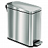 Step Pedal Trash Can, 3 gal, Plastic/Stainless Steel, Silver (HLSS03R)