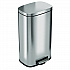 Step Pedal Trash Can, 8 gal, Plastic/Stainless Steel, Silver (HLSS08R)
