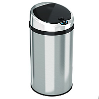 Sensor Trash Can, 8 gal, Plastic/Stainless Steel, Silver (HLS08RCB)