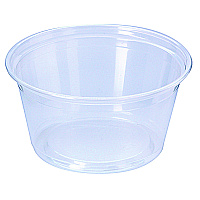 Microwavable Deli Containers, 5 oz, 3.6" Diameter x 1.8" h, Clear, Plastic, 1,000/Carton (PK5SC)