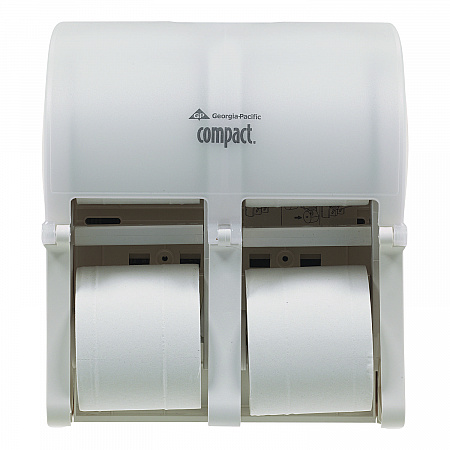 Compact Quad Vertical Four-Roll Coreless Tissue Dispenser, 12.06 x 8 x 14.44, White (56747A)
