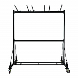Folding Chair and Table Combo Cart, Metal, 600 lb Capacity, 33.7 x 65 x 67, Black (I69001)