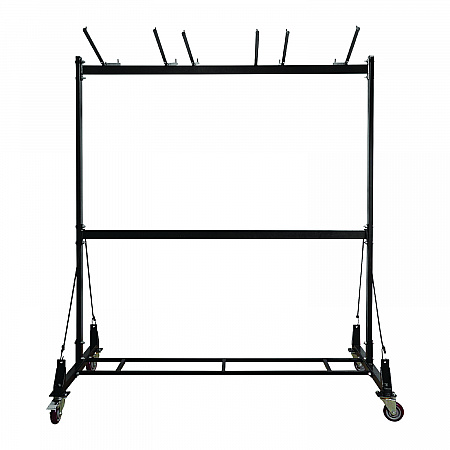 Folding Chair and Table Combo Cart, Metal, 600 lb Capacity, 33.7 x 65 x 67, Black (I69001)
