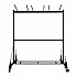 Folding Chair and Table Combo Cart, Metal, 600 lb Capacity, 33.7 x 65 x 67, Black (I69001)