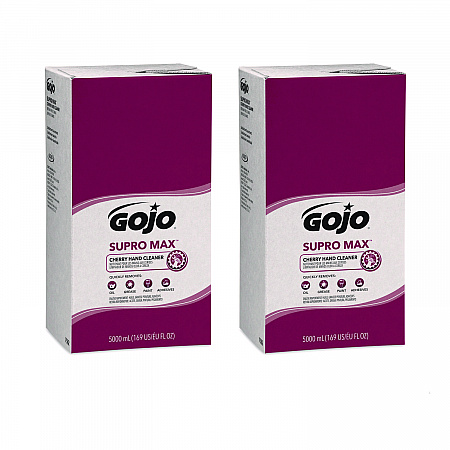 SUPRO MAX Heavy Duty Hand Cleaner, Refill for GOJO PRO TDX Touch-Free Dispenser, Cherry Scent, 5,000 mL, 2/Carton (758202)
