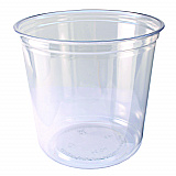 Recycleware Round Deli Container, 24 oz, 4.6" Diameter x 3.6" h, Clear, Plastic, 500/Carton (RD24)