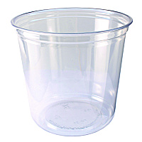 Recycleware Round Deli Container, 24 oz, 4.6" Diameter x 3.6" h, Clear, Plastic, 500/Carton (RD24)