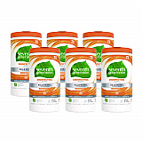 Botanical Disinfecting Wipes, 7 x 8, Lemongrass Citrus, 70 Count, 6/Carton (22813CT)