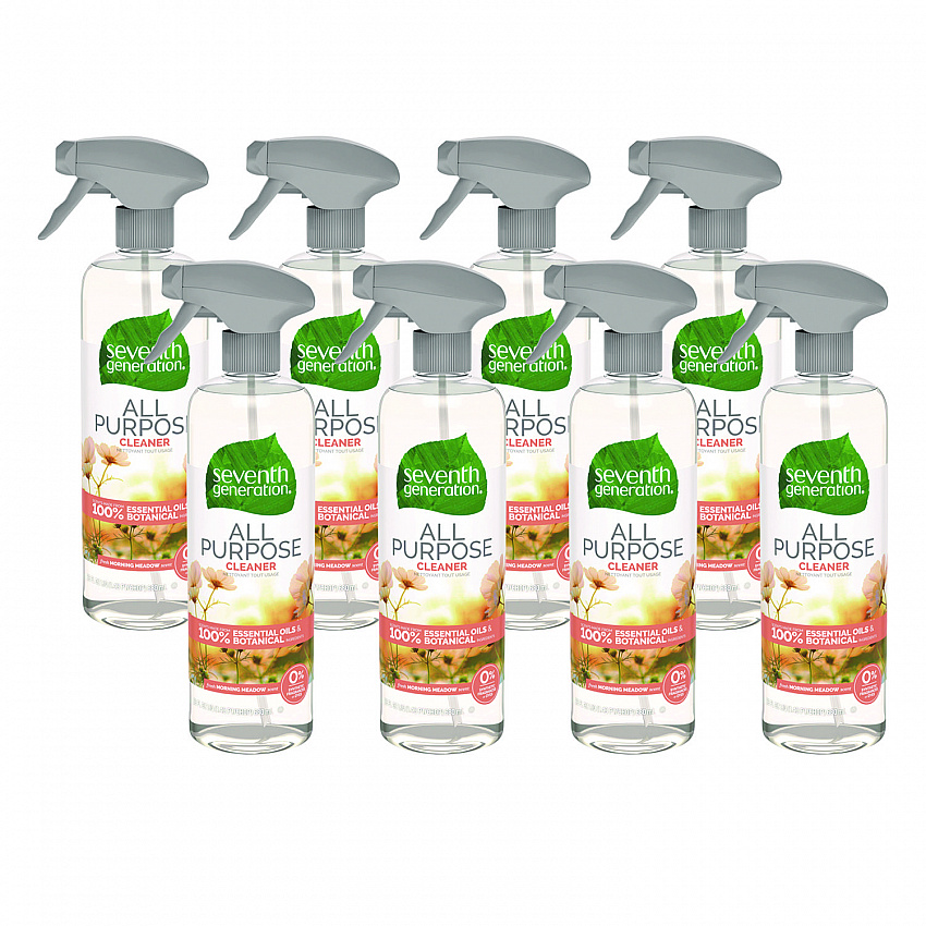Natural All-Purpose Cleaner, Morning Meadow Scent, 23 oz Trigger Spray Bottle, 8/Carton (44714CT)