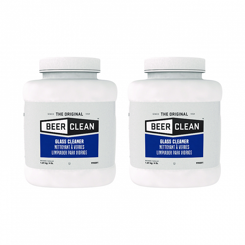 Beer Clean Glass Cleaner, Powder, 4 lb Bucket, 2/Carton (990201)