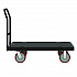 Resin Platform Truck, 1,600 lb Capacity, 24.25 x 52.25 x 41, Black (PDPT2448)