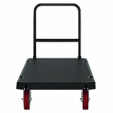 Resin Platform Truck, 1,600 lb Capacity, 30.25 x 64.5 x 41, Black (PDPT3060)