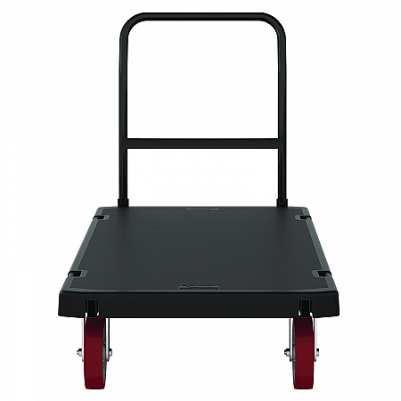 Resin Platform Truck, 1,600 lb Capacity, 30.25 x 64.5 x 41, Black (PDPT3060)