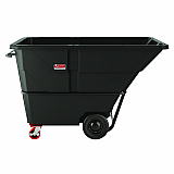2 cu yd Heavy Duty Tilt Truck, Forkliftable Frame, 2,300 lb Capacity, Black/Red (RMTTHD200)