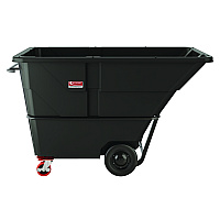 2 cu yd Heavy Duty Tilt Truck, Forkliftable Frame, 2,300 lb Capacity, Black/Red (RMTTHD200)