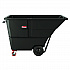 2 cu yd Heavy Duty Tilt Truck, Forkliftable Frame, 2,300 lb Capacity, Black/Red (RMTTHD200)