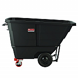 1 cu yd Heavy Duty Tilt Truck, Forkliftable Frame, 2,200 lb Capacity, Black/Red (RMTTHD100)