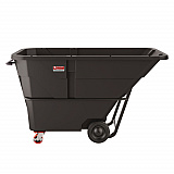 1.5 cu yd Standard Duty Tilt Truck, Forkliftable Frame, 1,300 lb Capacity, Black/Red (RMTTSD150)