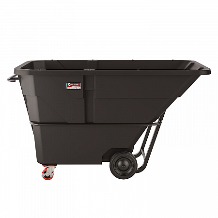 1.5 cu yd Standard Duty Tilt Truck, Forkliftable Frame, 1,300 lb Capacity, Black/Red (RMTTSD150)