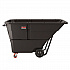 1.5 cu yd Standard Duty Tilt Truck, Forkliftable Frame, 1,300 lb Capacity, Black/Red (RMTTSD150)