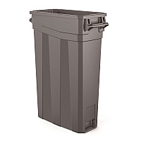 23 Gallon Resin Slim Trash Can, Plastic, Gray (TCNH2030)