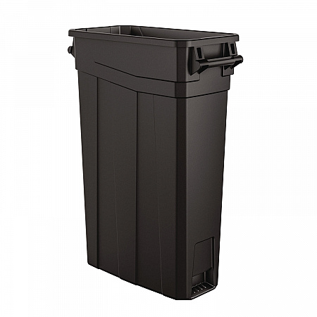 23 Gallon Resin Slim Trash Can, Plastic, Black (TCNH2030BK)