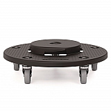 Utility Trash Can Dolly, 350 lb Capacity, 20.75" x 6.5", Black, 2/Pack (TCUDOLLY2A)