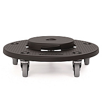 Utility Trash Can Dolly, 350 lb Capacity, 20.75" x 6.5", Black, 2/Pack (TCUDOLLY2A)