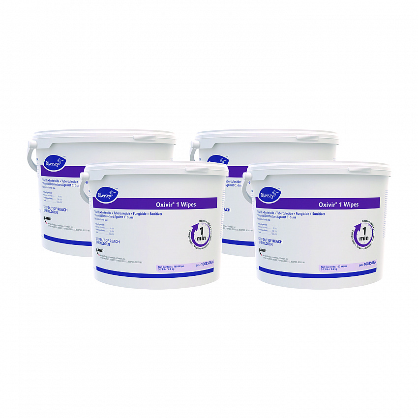 Oxivir 1 Wipes, 1-Ply, 11 x 12, 160/Canister, 4 Canisters/Carton (100850924)