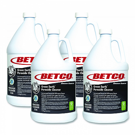 Green Earth Peroxide Cleaner, Fresh Mint Scent, 1 gal Bottle, 4/Carton (3360400)