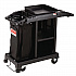 Compact Standard Housekeeping Cart, Plastic, 1 Shelf, 23.25