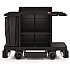 Partially Assembled Premium Housekeeping Cart, Plastic, 1 Shelf, 24 x 62.13 x 49.75, Black (HKC2002)