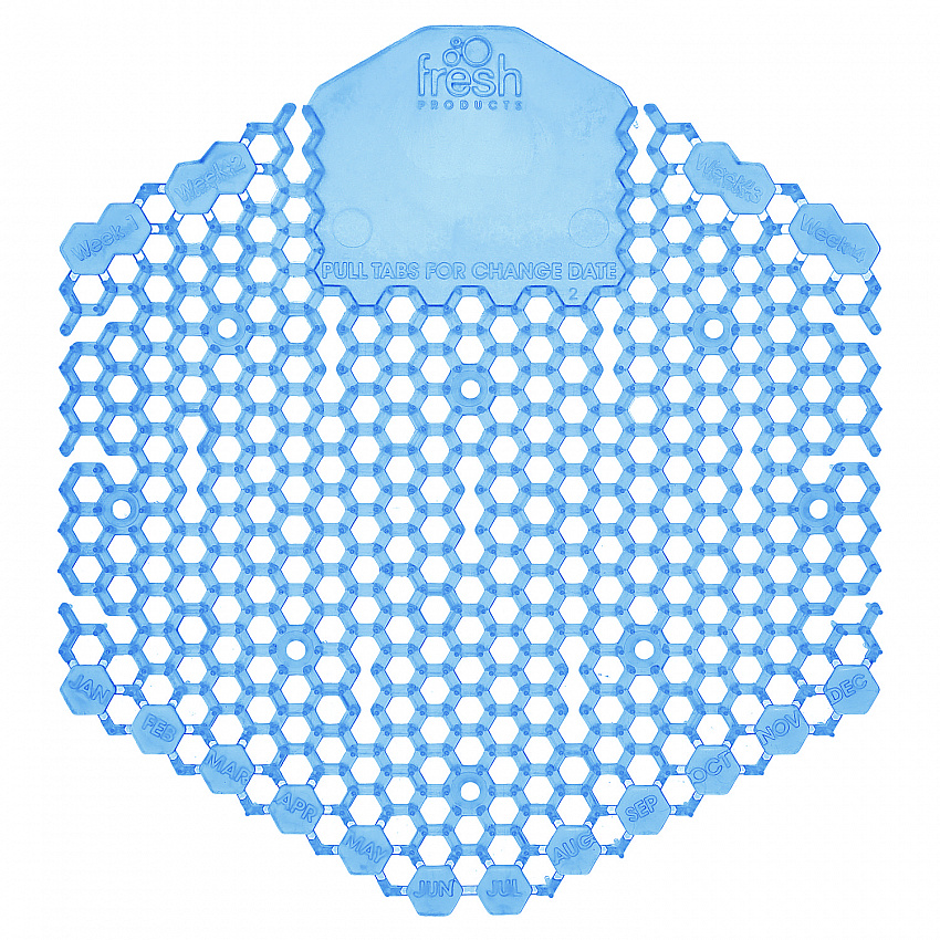 Wave 3D Urinal Deodorizer, Cotton Blossom Scent, Blue, 10/Box (3WDS60CBLBX)