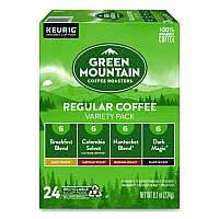 Regular Variety Pack Coffee K-Cups, Assorted Flavors, 24/Box (9974)