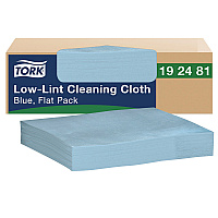 Low-Lint Cleaning Cloth, 1-Ply, 12 x 12, Blue, 250 Sheets/Carton (192481)