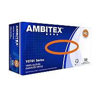 V5101 Series Latex-Free Lightly Powdered Vinyl Gloves, Medium, 3 mil Thick, 9" Long, Clear, 100/Box (VMD5101)