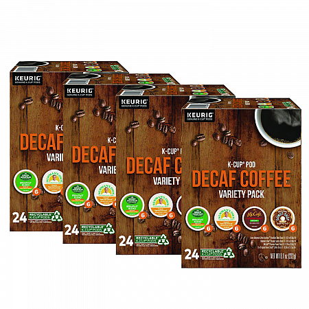 Decaf Variety Coffee K-Cups, Assorted Flavors, 96/Carton (9977CT)