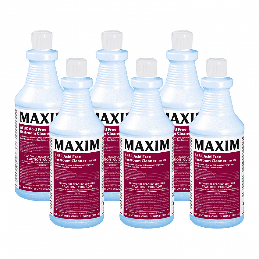 AFBC Acid-Free Restroom Cleaner, Safe-to-Ship, Fresh Scent, 32 oz Bottle, 6/Carton (03600086)