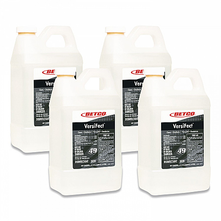 VersiFect FastDraw Cleaner Disinfectant, Fresh Scent, 2 L Bottle, 4/Carton (38204700)