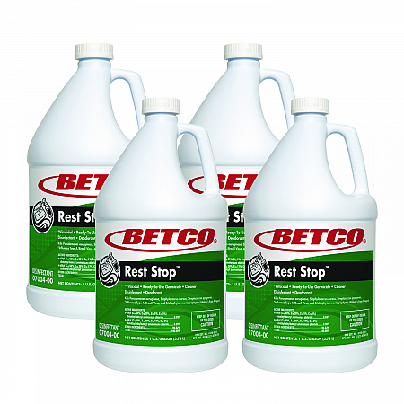 Rest Stop Non-Acid Bowl and Restroom Cleaner, Floral Fresh Scent, 1 gal Bottle, 4/Carton (700400)