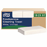 Foodservice Cleaning Towel, 1-Ply, 5 x 10.75, White, 150 Sheets/Carton (192197)
