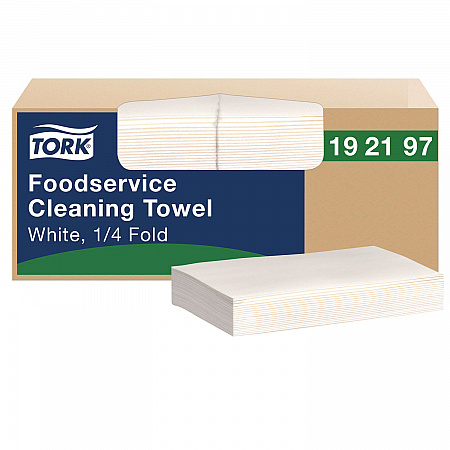 Foodservice Cleaning Towel, 1-Ply, 5 x 10.75, White, 150 Sheets/Carton (192197)