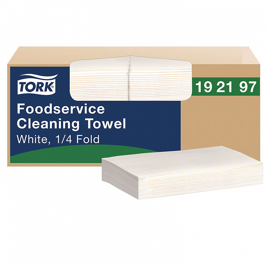 Foodservice Cleaning Towel, 1-Ply, 5 x 10.75, White, 150 Sheets/Carton (192197)